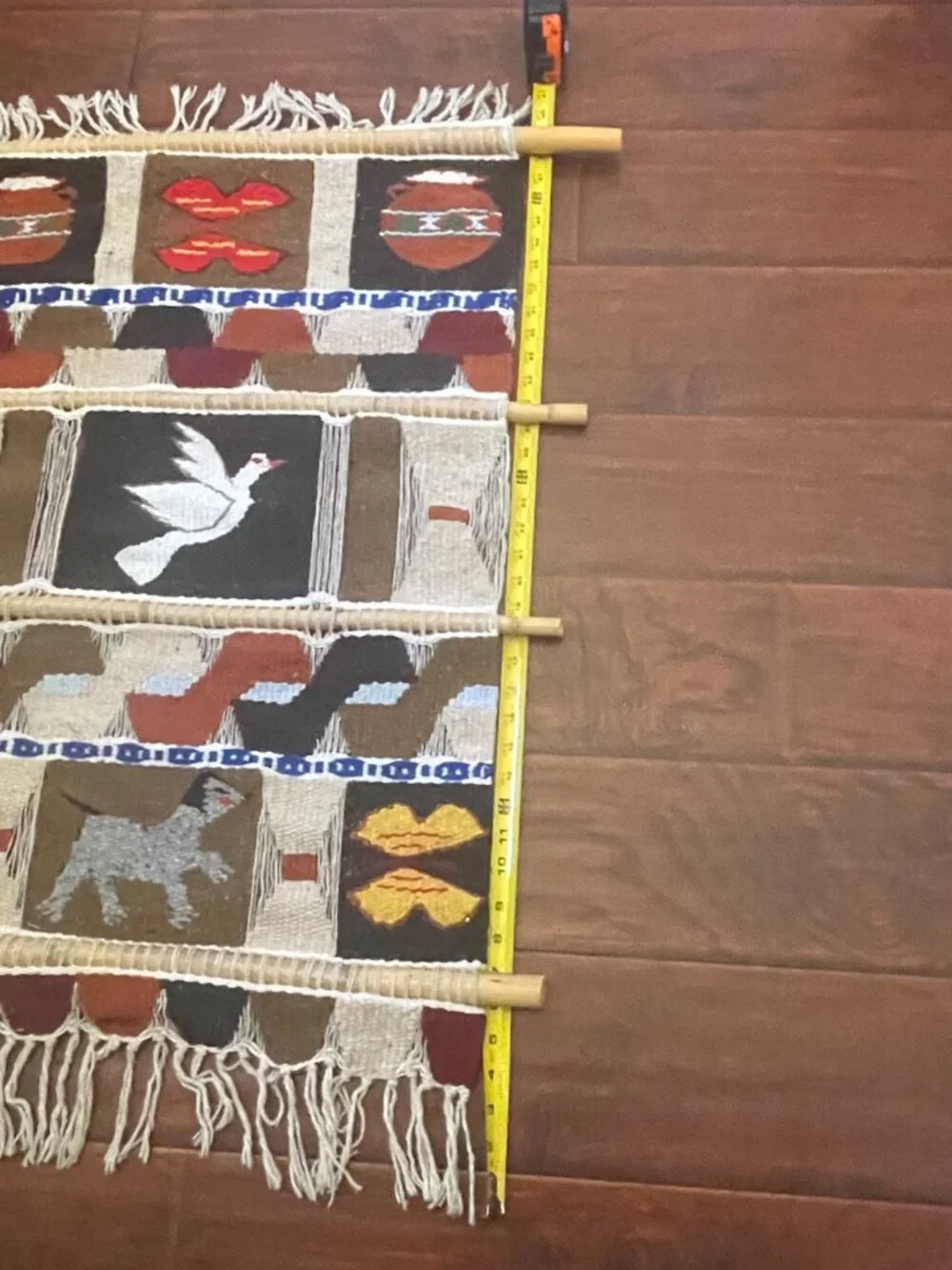 Woven Tapestry Hand-woven Panels Southwestern or Native American Wall Hanging